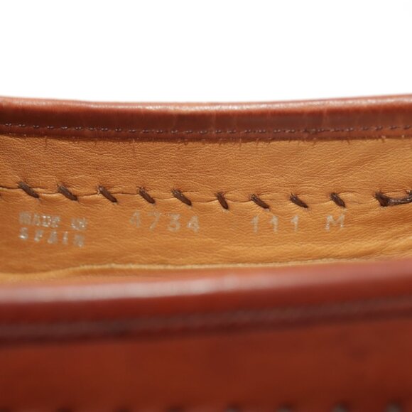 Mezlan Mens Loafer Size 7.5 Tan Cognac Leather Moc Toe Slip On Dress Shoes main image 7